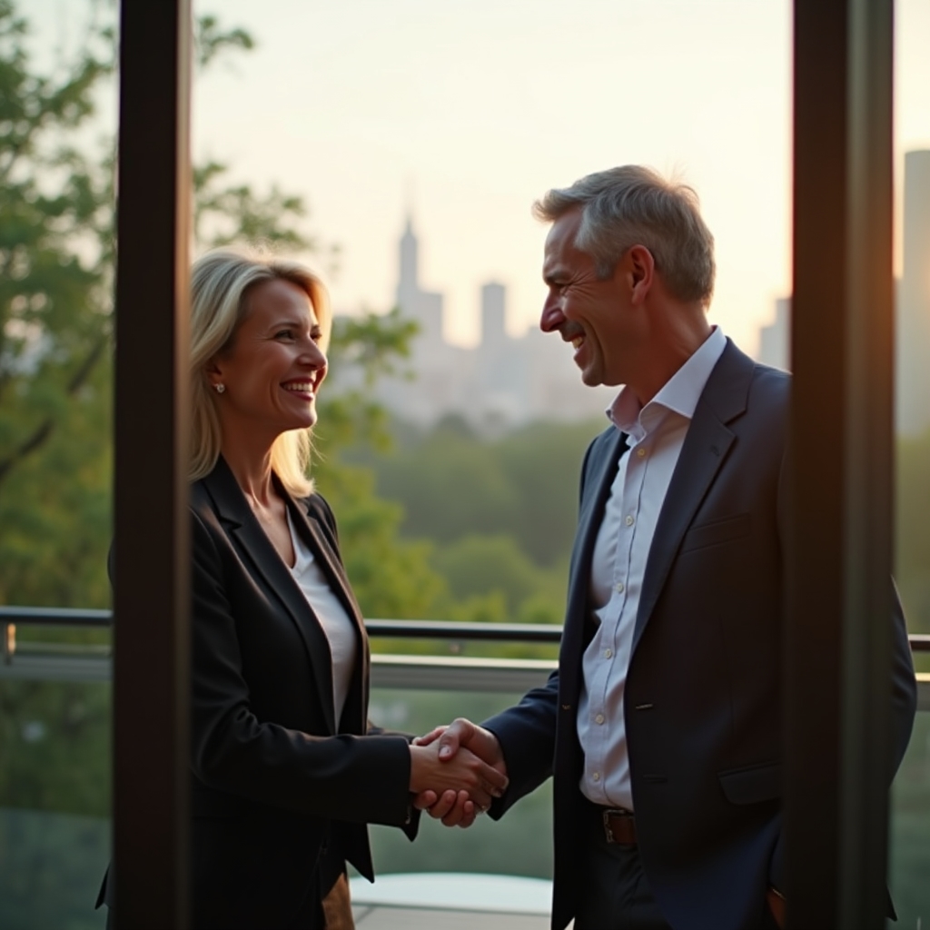 Strângere de mână la finalul unei întâlniri de consultanță